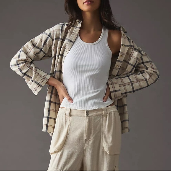 Pilcro Tops - Pilcro Plaid Buttondown Shirt Women’s Size M